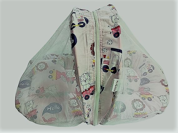 Little Munchkin Baby Sleeping Bed with Mosquito Net | Soft Cotton | Medium Size | Portable & Lightweight for Newborns