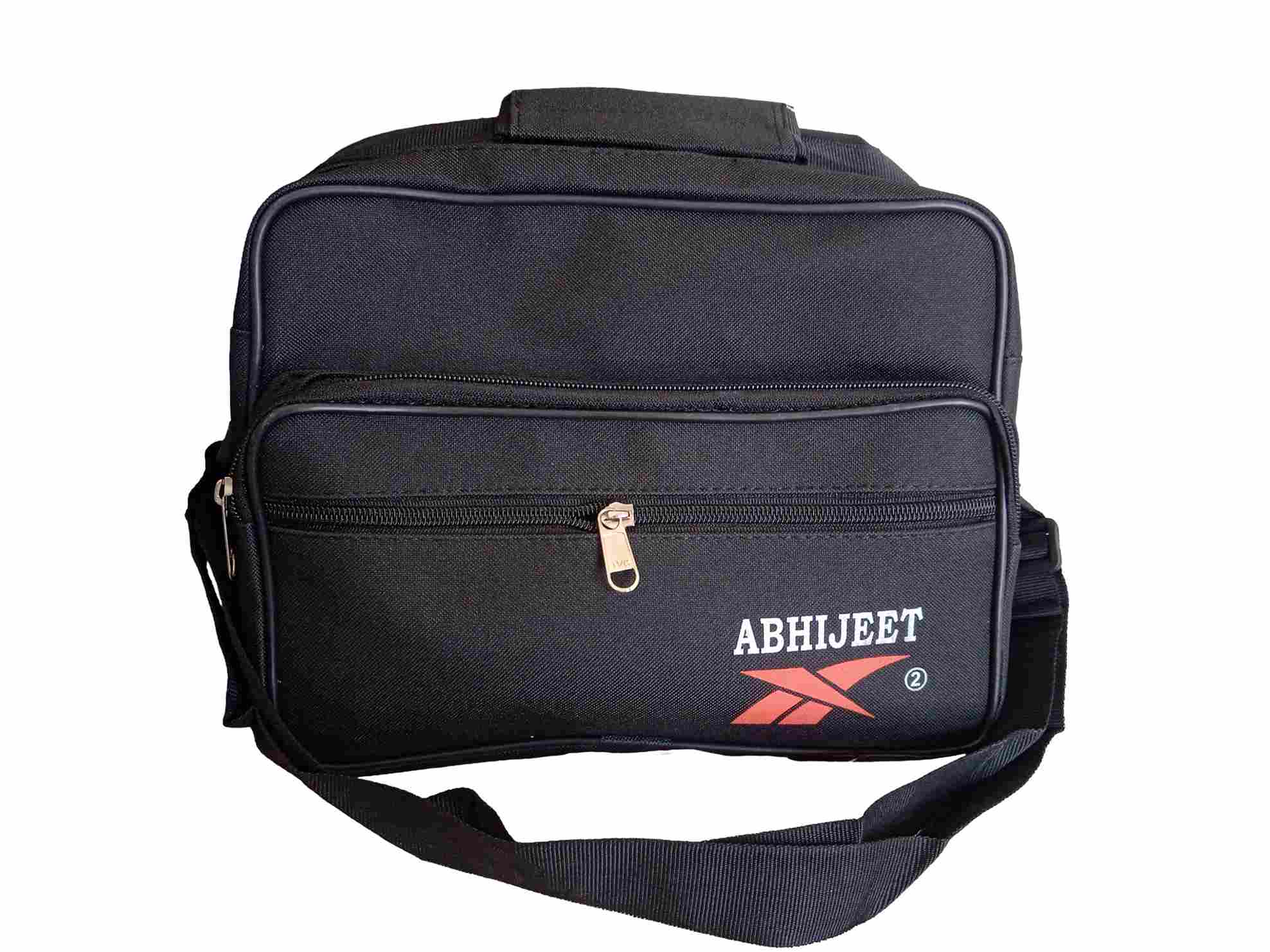 Classic Black Crossbody Bag with Multiple Pockets