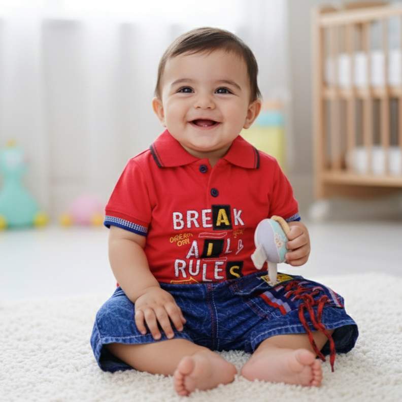 Kids Cotton T-Shirt and Shorts Set – Stylish Summer Outfit for Boys