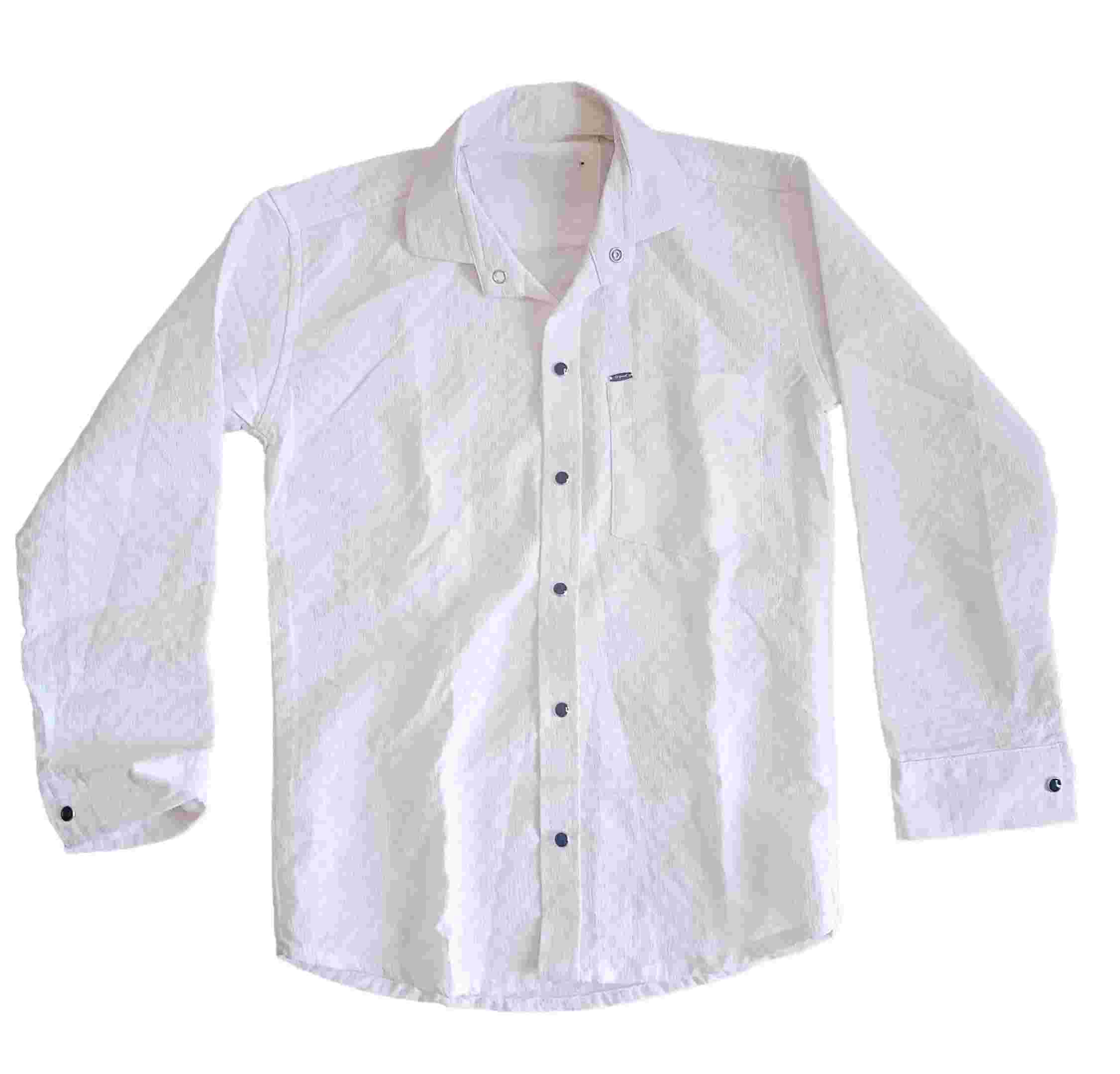 Premium White Shirt for Boys – Full Sleeve Stylish Party Wear